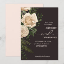 Élégant Floral et des bouquets de crème Mariage