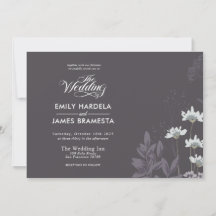 Élégant Floral et sombre Arrière - plan Mariage bu