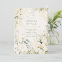 Élégant Floral Mariage Fiançailles