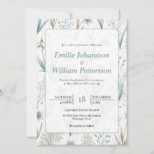 Élégant floral nordique mariage minimaliste sarcel