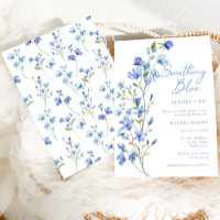 Élégant Floral Quelque chose de bleu Fête des mari