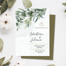 Élégant Floral Rustique Eucalyptus Mariage de verd