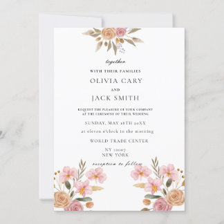 Invitation Elegant Floral Wedding