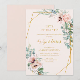 Invitation Élégant flou Pastel Fêtons