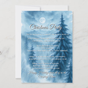 Invitation Elégant Forêt d'hiver Cadeaux de vacances d'entrep