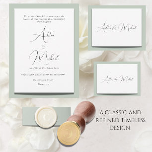 Invitation Élégant Formal intemporel moderne minimaliste Mari