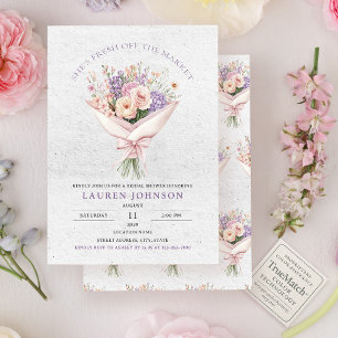 Invitation Élégant frais hors du marché Floral Bridal