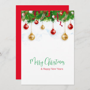 Invitation Elégant garde-robe de Noël avec ornements