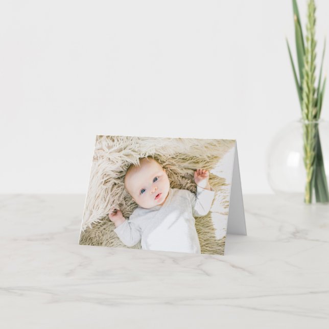 Invitation Elegant Godparents Proposition avec Photo Baptême (Devant)