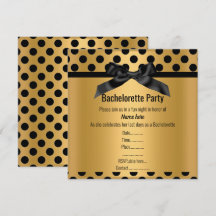 ÉLÉGANT GOLD NOIR SPOT BACHELORETTE PARTY