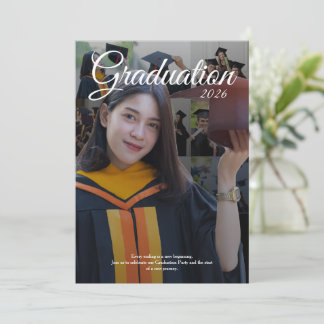Invitation Elegant Graduation Party 2026 Photo Collage