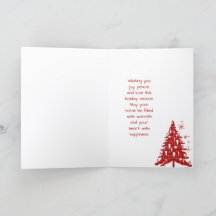 Elegant Green & White Christmas Greeting Card