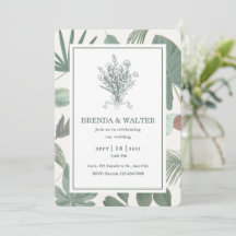 Elegant Greenery Leaves Botanical Sketch