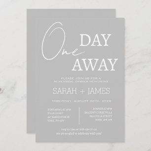 Invitation Élégant Grey Un Jour Avant Le Dîner De Répétition