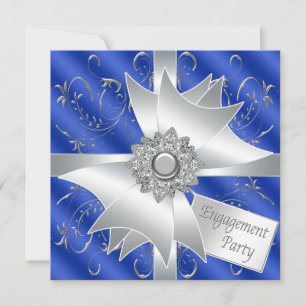 Invitation Élégant groupe d'engagement bleu de la Royal Navy