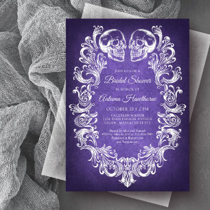 Invitation Élégant Halloween gothique Mariage élégant Victori