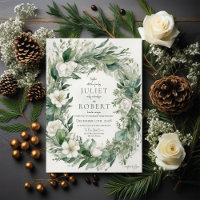 Élégant hiver frais Folial Foliage Cercle Mariage