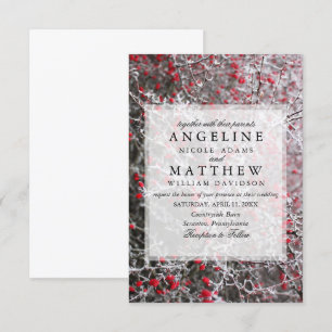 Invitation Élégant hiver Wonderland Snow Flakes mariage