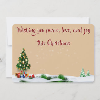 Invitation Elegant Holiday Greeting Cards with Message