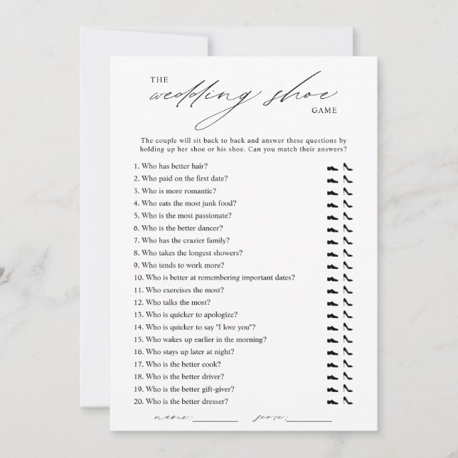 Invitation Élégant jeu de chaussures de mariage (Devant)