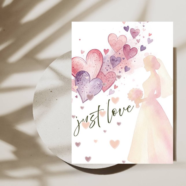 Invitation Elegant “Just Love” Wedding-Minimalist Romantic (Créateur téléchargé)