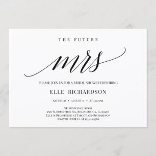 Invitation Élégant l'invitation à la douche nuptiale de demai