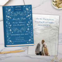 Elégant Livre bleu Turquoise Couverture Mariage En