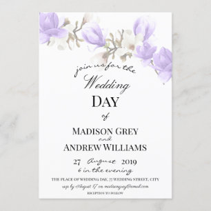 Invitation Élégant Magnolia Blossom Mariage