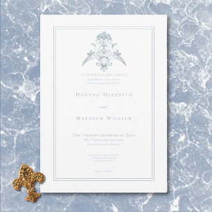 Invitation Élégant Mariage aux Chérubins de Style Chinoiserie