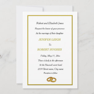 Invitation Élégant mariage d'alliance