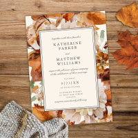 Elégant Mariage de cadre fleuri d'automne