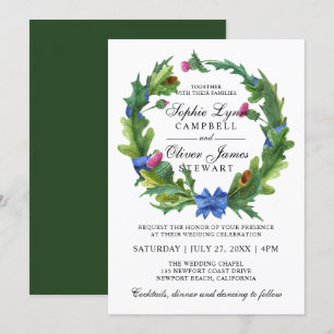 Invitation Élégant Mariage de chardon écossais
