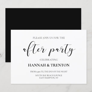 Invitation Elégant mariage de design après la fête