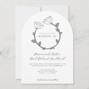 Invitation Élégant Mariage de fleurs