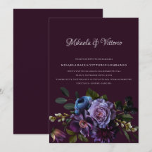 Élégant Mariage de fleurs sombres gothiques