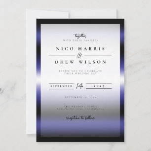 Invitation Élégant Mariage de la Fierté en cuir