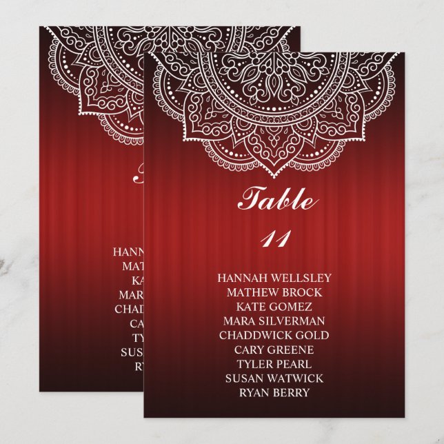 Invitation Élégant Mariage de la marguerite rouge profonde (Devant / Derrière)