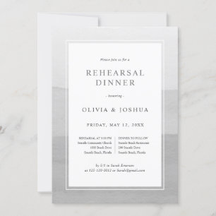 Invitation Élégant Mariage de la répétition Grey