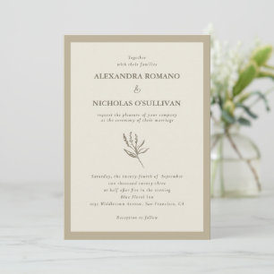 Invitation Élégant Mariage de Palette de Champagne Romantique