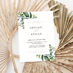 Invitation Élégant Mariage de verdure rustique