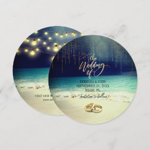 Invitation Élégant Mariage d'été de plage