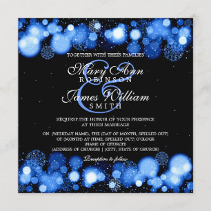 Invitation Elégant mariage d'hiver