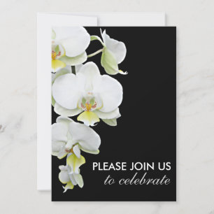 Invitation Élégant Mariage d'orchidées blanches/Invitations d