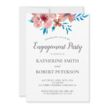 Elégant Mariage Fiançailles d'aquarelle Fleurs ros