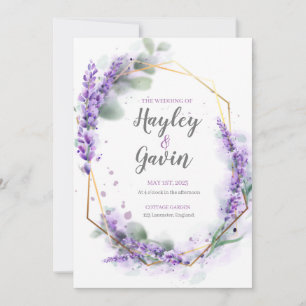 Invitation Elégant Mariage Floral Anglais