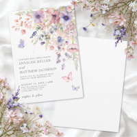 Élégant mariage floral aquarelle de fleurs sauvage