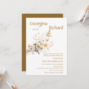 Invitation Élégant Mariage floral Boho