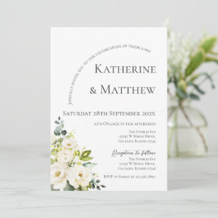 Invitation Élégant Mariage floral Boho