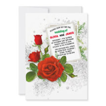 Élégant Mariage floral romantique Rose rouge