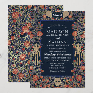 Invitation Élégant Mariage gothique victorien Gold Foil